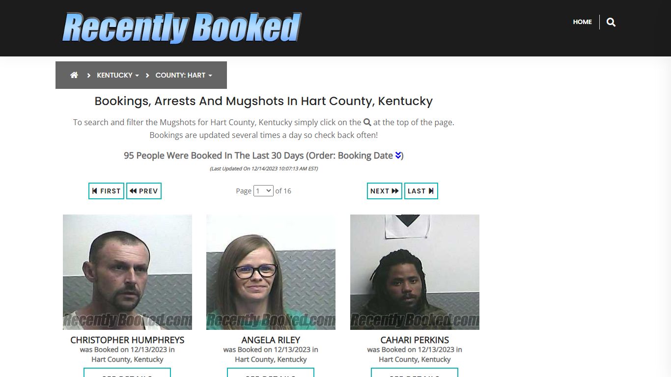 Recent bookings, Arrests, Mugshots in Hart County, Kentucky