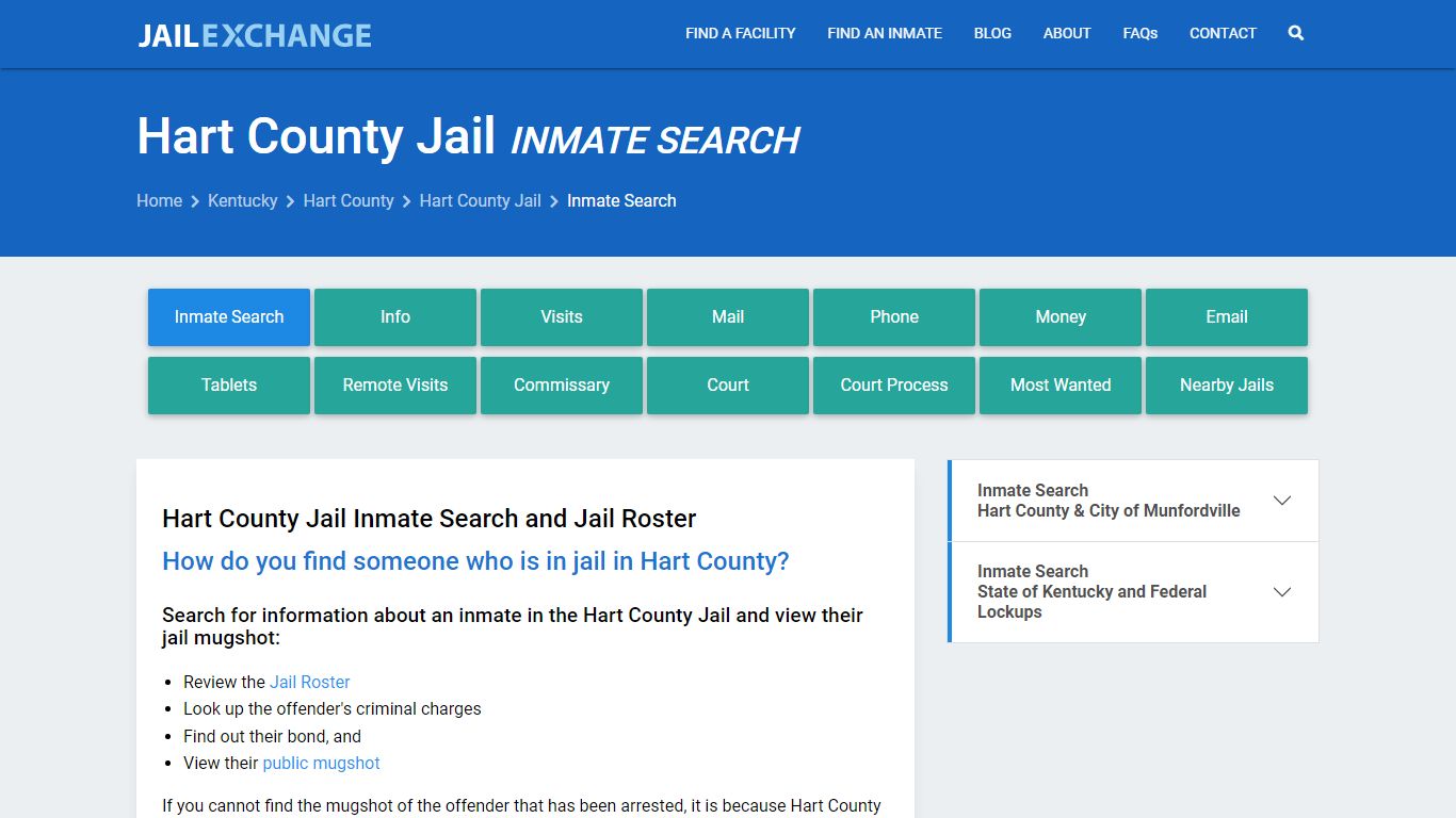 Inmate Search: Roster & Mugshots - Hart County Jail, KY