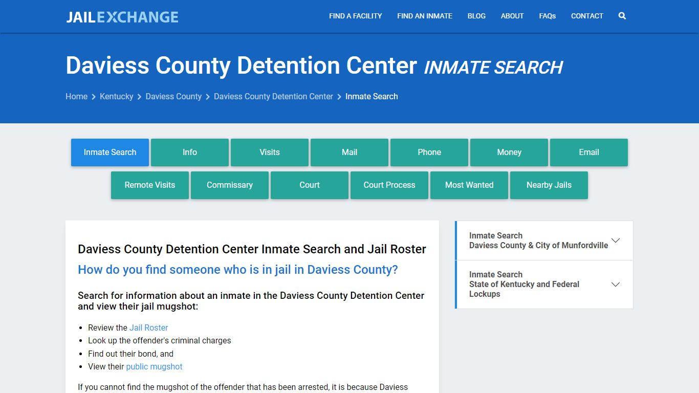 Daviess County Detention Center Inmate Search - Jail Exchange